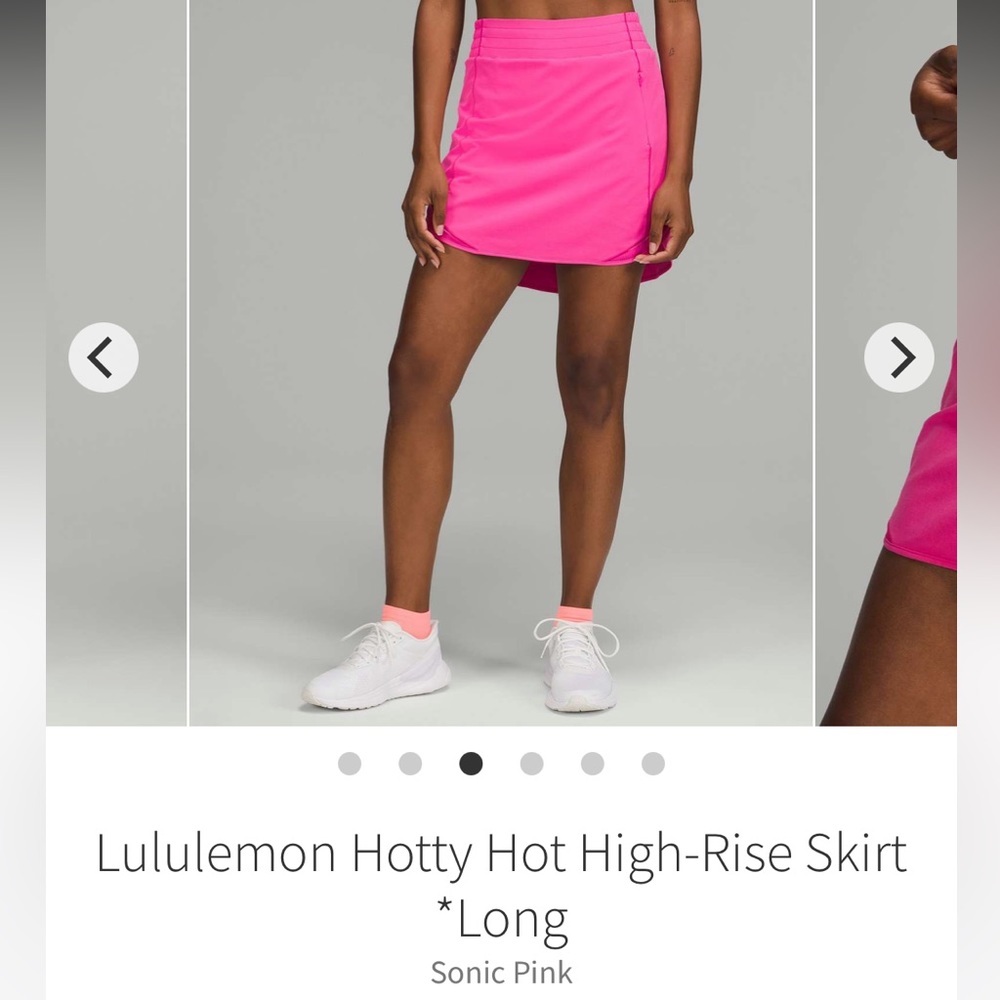 Lululemon Hotty Hot Skirt Long Sonic pink size 6
